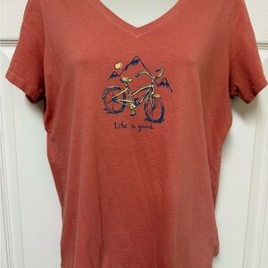 Life is Good Women's Rust Graphic Tee